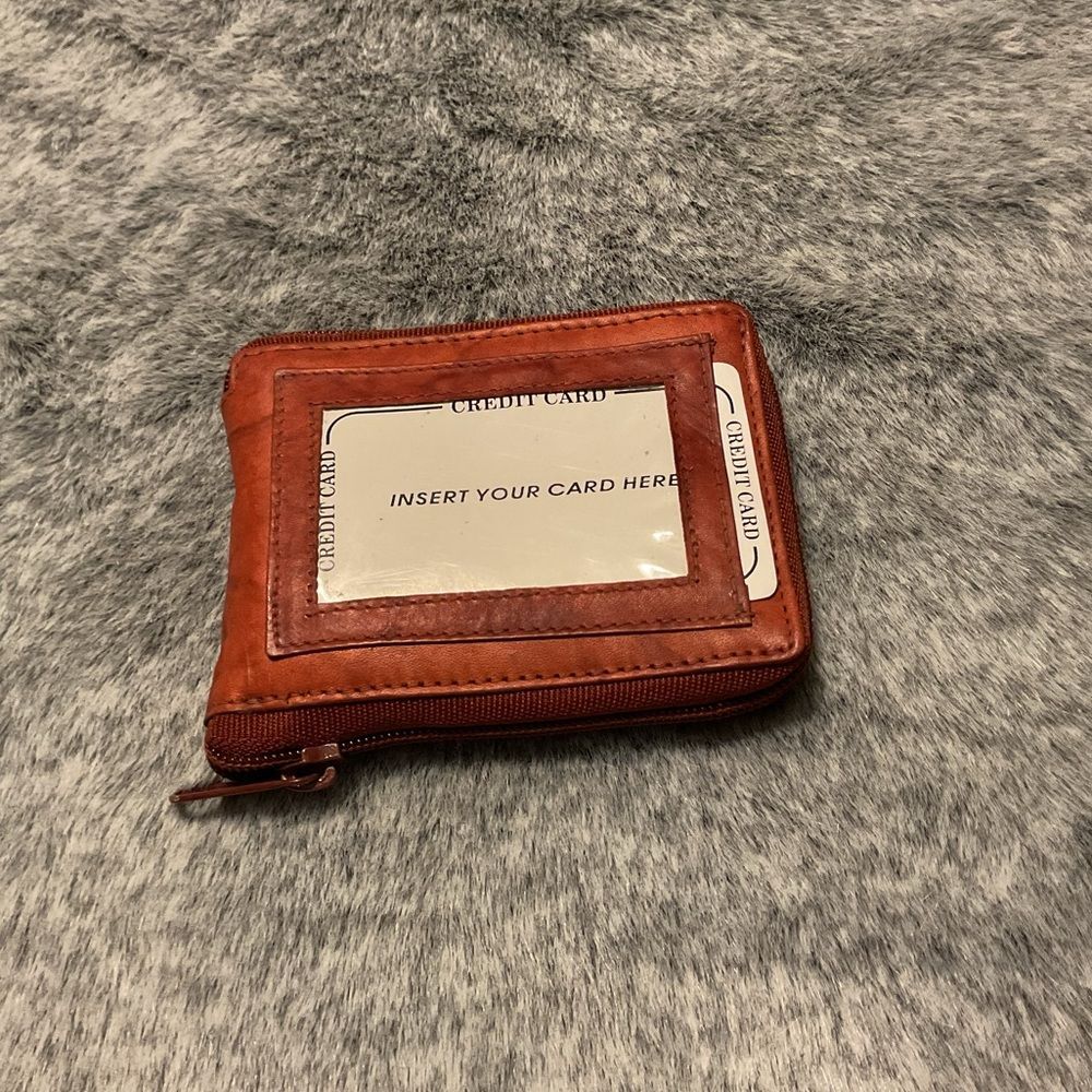 New Genuine Leather Zipper Wallet